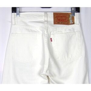 Levi's Button Fly 100% Cotton Big E DENIM TEARS 501 Straight Leg Jeans 27 X 30